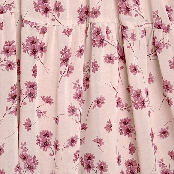 NWT AAKAA FLORAL DUSTY PINK ROMANTIC COTTAGE CORE DRESS MEDIUM - Picture 5 of 5
